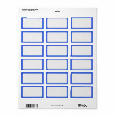 Royal Blue Lijst Adresetiketten - Etiket (Full Sheet)