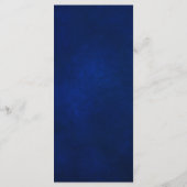 Royal Blue Lila Paars Floral Wedding Menu (Achterkant)