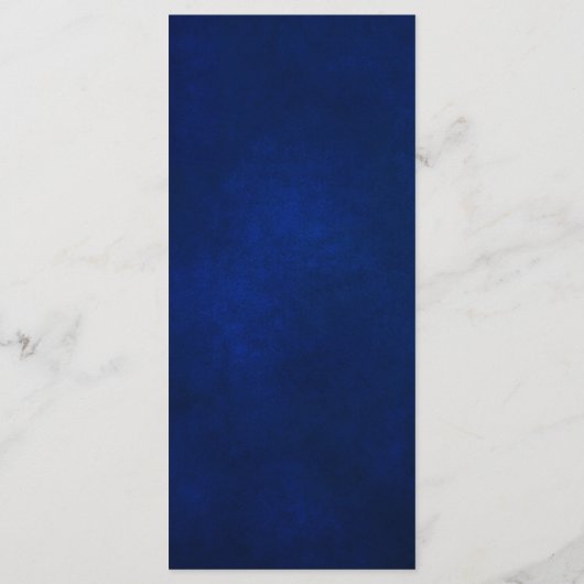 Royal Blue Lila Paars Floral Wedding Menu (Achterkant)