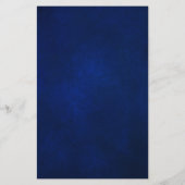 Royal Blue Lila Paars Floral Wedding Menu (Achterkant)