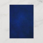 Royal Blue Lila Paarse Bloemen Huwelijksreceptie E Informatiekaartje (Achterkant)