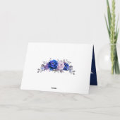 Royal Blue Lila Paarse Vrijgezellenfeest dank u Bedankkaart (Achterkant)