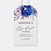 Royal Blue Lila Paarse Vrijgezellenfeest Dank u Cadeaulabel (Achterkant)