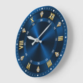 Royal Blue Luxury Crystal Accents Grote Klok (Hoek)