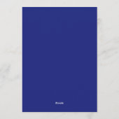 Royal Blue & Magenta Uitnodiging voor de Confirman (Achterkant)
