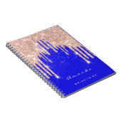 Royal Blue Makeup Artist Vrijgezellenfeest Spark Notitieboek (Rechterzijde)