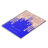 Royal Blue Makeup Artist Vrijgezellenfeest Spark Notitieboek (Linkerzijde)