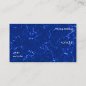 Royal Blue Marble met White Veins Visitekaartje (Achterkant)
