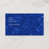 Royal Blue Marble met White Veins Visitekaartje (Achterkant)