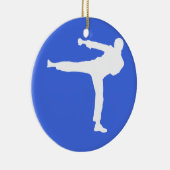 Royal Blue Martial Arts Keramisch Ornament (Rechts)