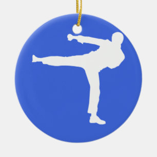 Royal Blue Martial Arts Keramisch Ornament