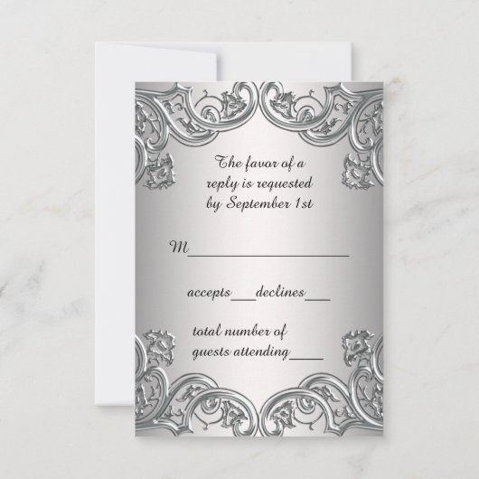 Royal Blue Mask Masquerade Party RSVP (Achterkant)