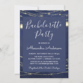 Royal Blue Mason Jars Bachelorette Night Out Party Kaart (Voorkant)