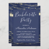 Royal Blue Mason Jars Bachelorette Night Out Party Kaart (Voorkant / Achterkant)