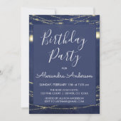 Royal Blue Mason Jars Elke Verjaardag Kaart (Voorkant)