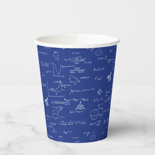 Royal Blue Math Papieren Bekers (Links)