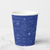 Royal Blue Math  Papieren Bekers (Voorkant)