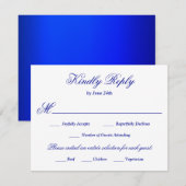 Royal Blue Meal Selection RSVP Kaartje (Voorkant / Achterkant)