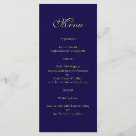 Royal Blue Menu