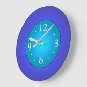 Royal Blue met Green Aqua Center Wall Clock Grote Klok (Hoek)