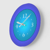 Royal Blue met Green Aqua Center Wall Clock Grote Klok (Hoek)