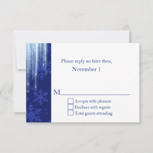 Royal Blue met Icicles Winter Wedding RSVP
