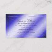 Royal Blue met Silver Decor en Logo Professional Visitekaartje (Achterkant)