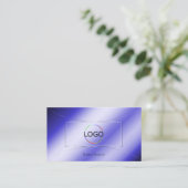Royal Blue met Silver Decor en Logo Professional Visitekaartje (Staand voorkant)