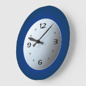 Royal Blue met White Moon Center Kitchen Clock Grote Klok (Hoek)