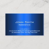 Royal Blue Metal Nurse Visitekaartje (Voorkant)