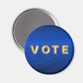 Royal Blue Metallic Graphic Vote Magneet (Voorkant / Achterkant)