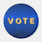 Royal Blue Metallic Graphic Vote Magneet (Voorkant)