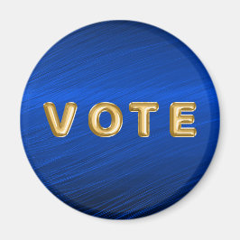 Royal Blue Metallic Graphic Vote Magneet