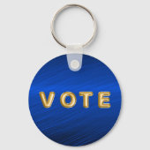 Royal Blue Metallic Graphic Vote Sleutelhanger (Voorkant)
