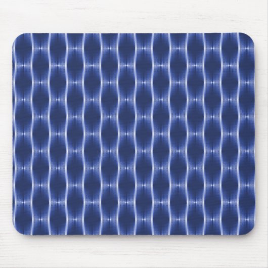 Royal Blue Metallic Ribbons Mousepad Muismat (Voorkant)
