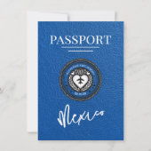 Royal Blue Mexico Passport Bewaar de datum Save The Date (Voorkant)