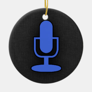 Royal Blue-microfoon Keramisch Ornament