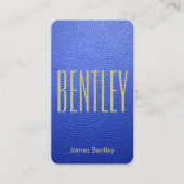 Royal Blue Mock Leather iPhone Style Visitekaartje (Voorkant)