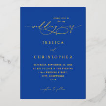 Royal Blue Modern Calligraphy 3 Wedding