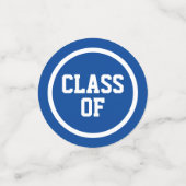 Royal Blue Modern Circles Foto Afstuderen Confetti (Kleine voorkant)