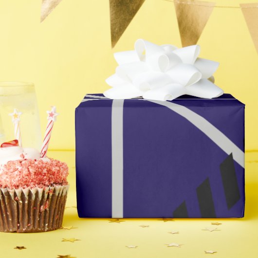 Royal Blue Modern Design  Cadeaupapier (Verjaardagsfeest)