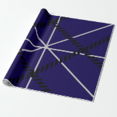 Royal Blue Modern Design Cadeaupapier (Uitgerold)