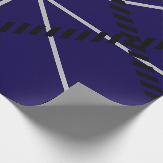 Royal Blue Modern Design Cadeaupapier (Hoek)