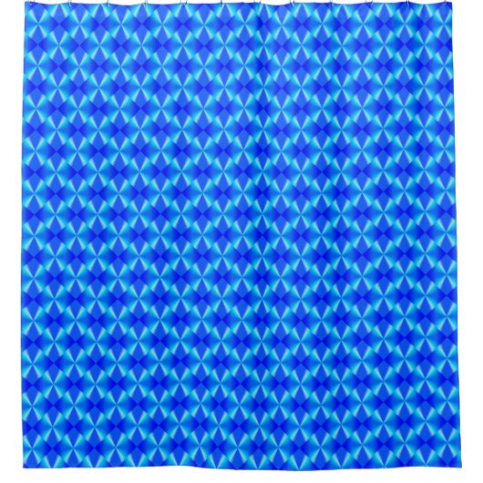 Royal Blue Modern Trendy Pattern Douchegordijn (Voorkant)
