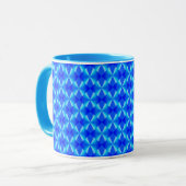 Royal Blue Modern Trendy Pattern Mok (Voorkant links)