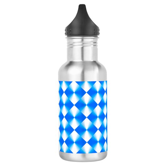 Royal Blue Modern Trendy Pattern Waterfles (Links)