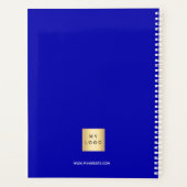 Royal Blue monogram Business logo 2025 Planner (Achterkant)