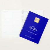 Royal Blue monogram Business logo 2025 Planner (Display)