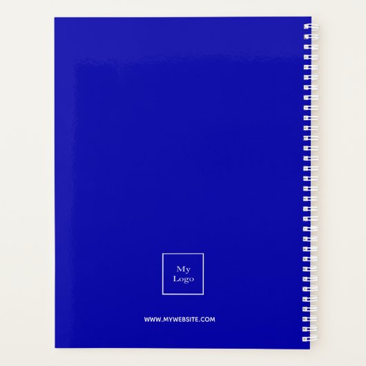 Royal Blue monogram Business logo 2026 Planner (Achterkant)