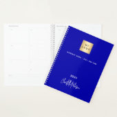 Royal Blue monogram Business logo 2026 Planner (Display)